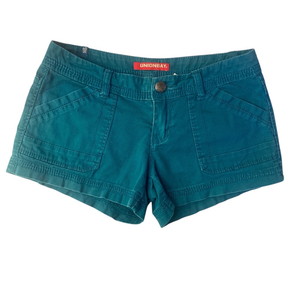 UNIONBAY Women's Teal Cargo Shorts GUC 3